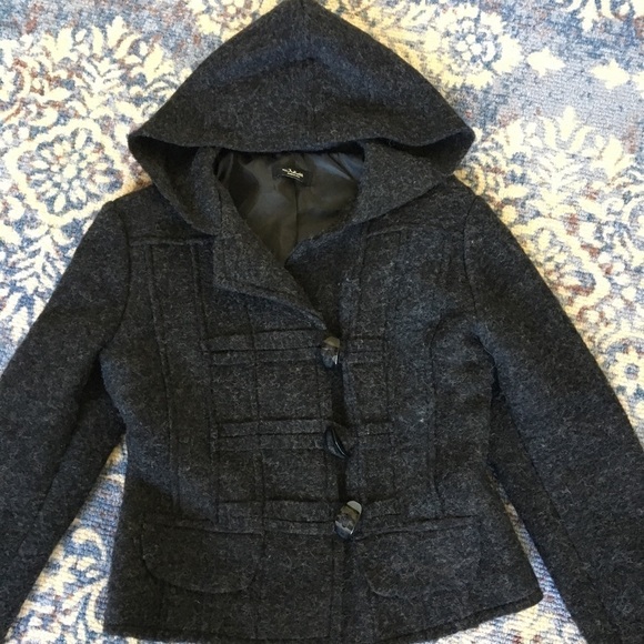 Juliett Black and Grey Wool Jacket Made in Italy Size Small - Picture 3 of 7